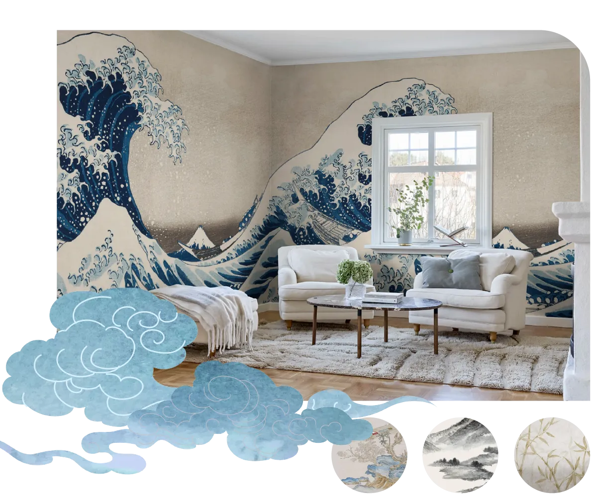 Japanese Wallpaper for Living Room